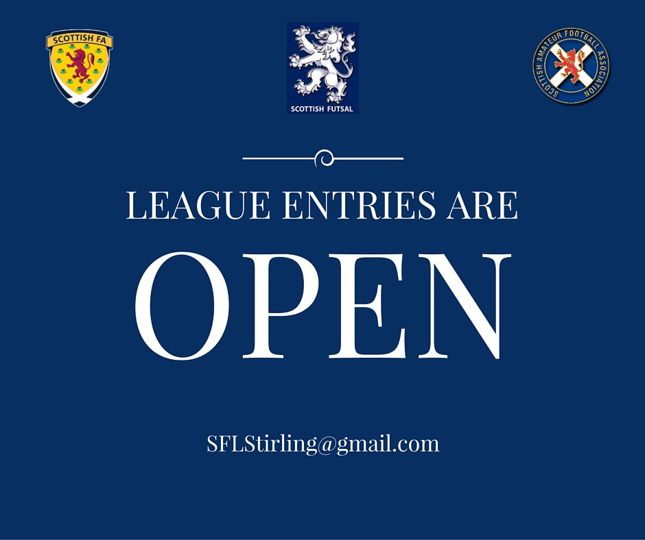 Want to enter our league for the upcoming season? Email us at SFLStirling@gmail.com and we'll send you out the info