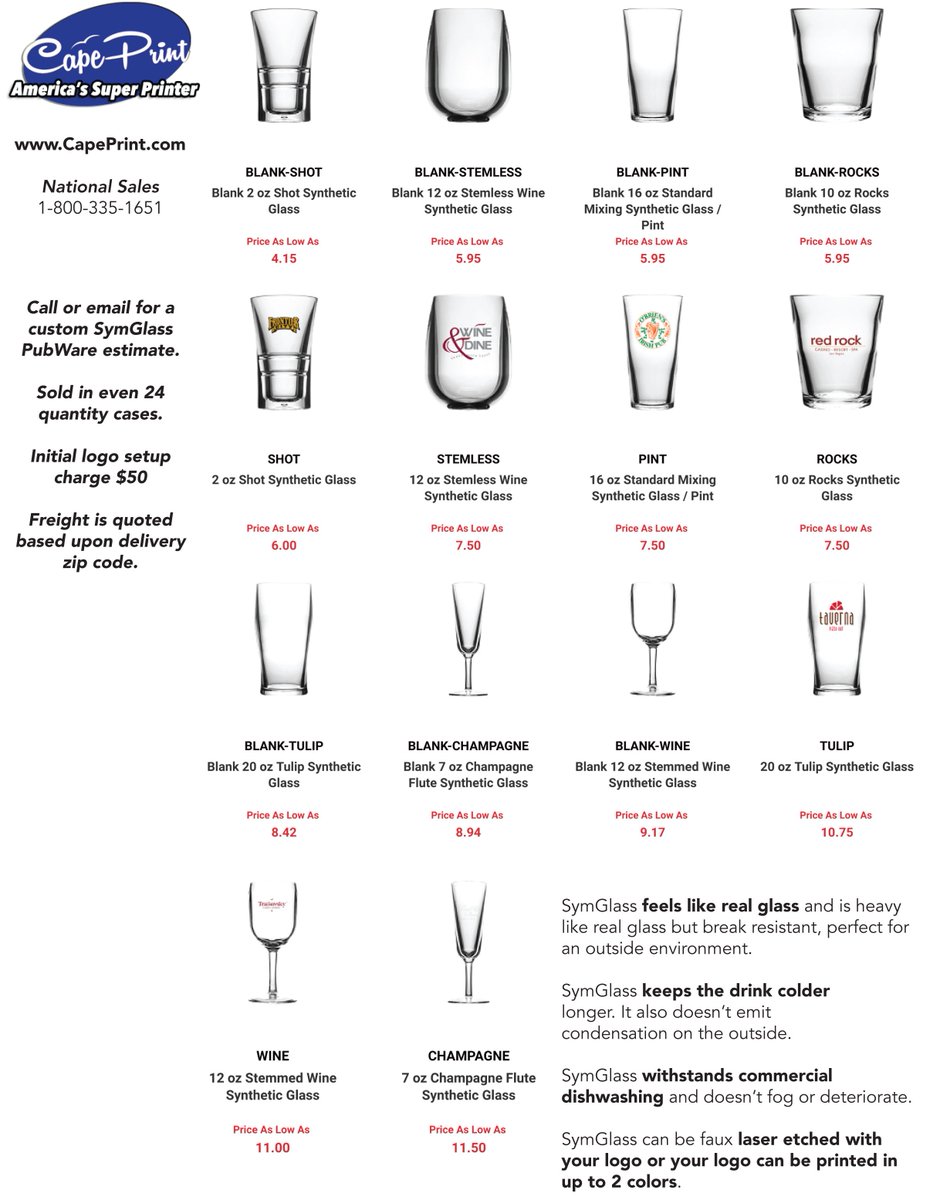 CapePrintUSA's tweet image. Feels like glass #symglass #pubware imprted with your #logo capeprint.com/pages/promotio… #bars  #glassware #restaurants