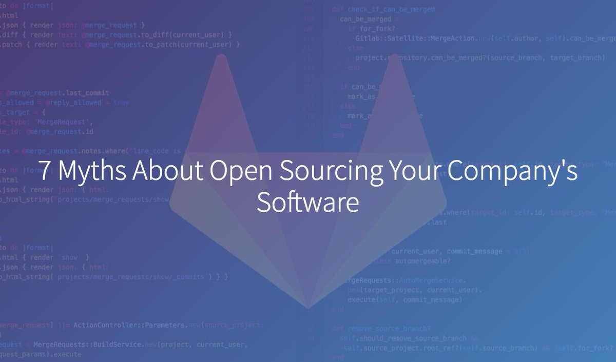 gitlab's tweet image. Afraid to open your source code? Check out what our #DevAdv @AmbassadorAwsum teaches us! about.gitlab.com/2016/07/08/7-m…