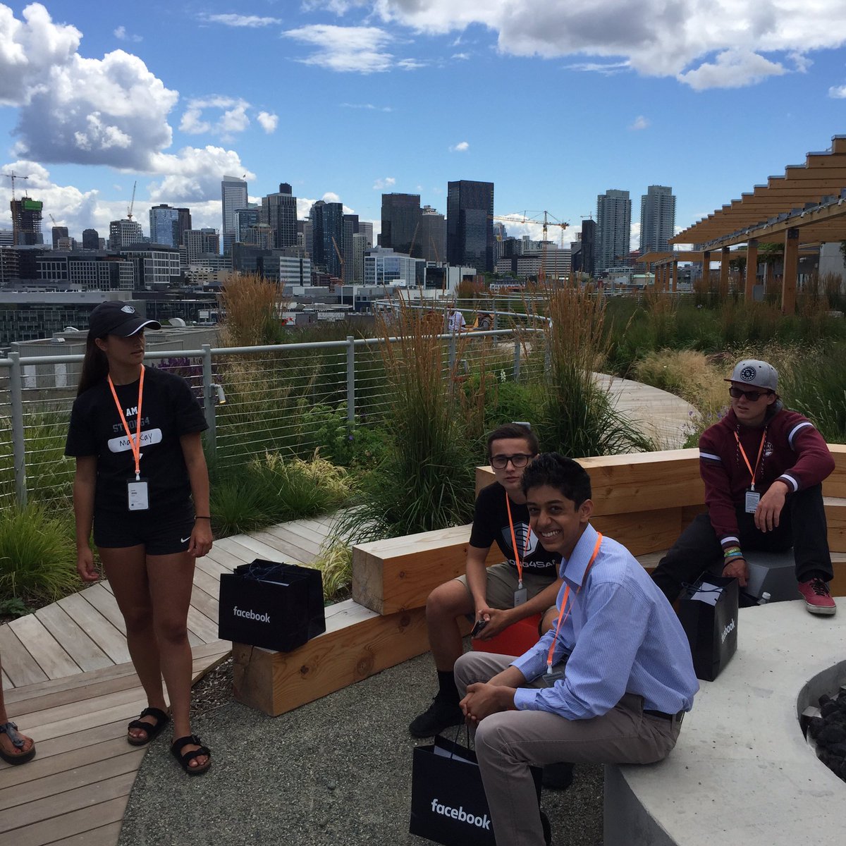Strong4_Sam's tweet photo. Thanks Facebook Seattle for hosting Sam, Annie, Rohan and crew today. We're very grateful! https://t.co/iM8lCJAUna