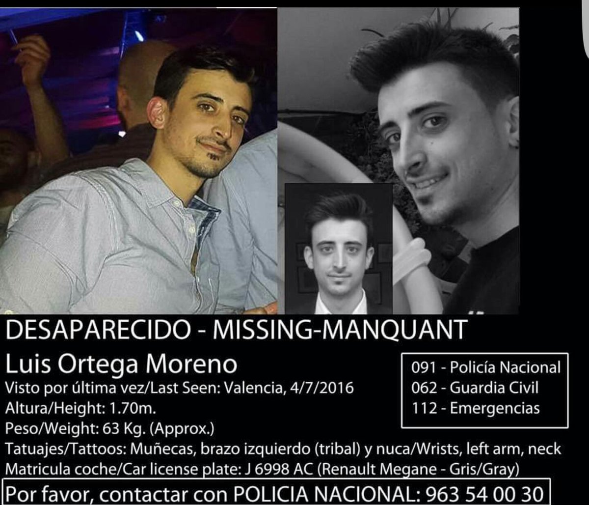 Por favor,ayúdanos a encontrar a mi hijo LUIS ORTEGA MORENO.Envíanos cualquier dato o información sobre su paradero.