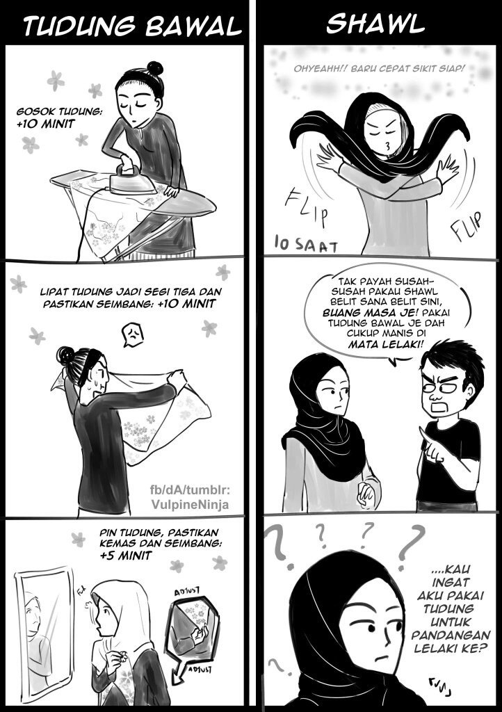 faezminhad's tweet photo. Tudung bawal vs Shawl 😂 https://t.co/vaWx9fmdYC