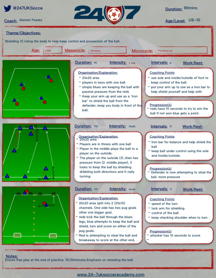 Couple of sessions on Shielding the ball, a topic I feel we forget about as coaches! <a href="/CoachingFamily/">The Coaching Family</a> <a href="/Tad690/">Tony Taylor®</a>