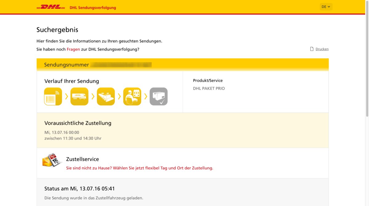 Boris Schandert On Twitter Redesigned Dhl Parcel Tracking For Desktop View Dhl Tracking Redesign White Icons On Yellow Bg Really
