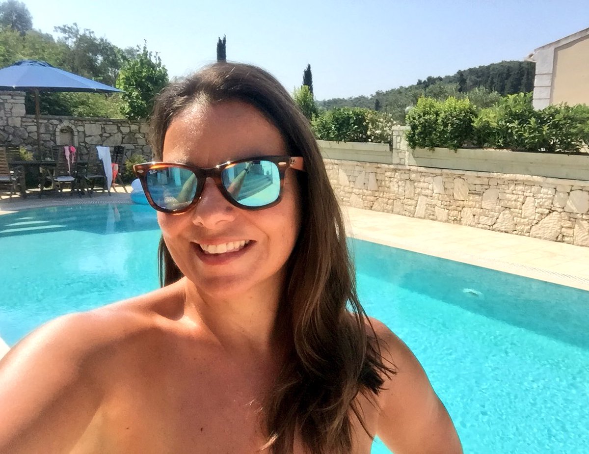 karena0204's tweet photo. Morning! Another delicious warm day in Kassiopi - it feels like it's getting hotter by the day! #bakingalready ☀️👙😎 https://t.co/SbGPBaoaxm