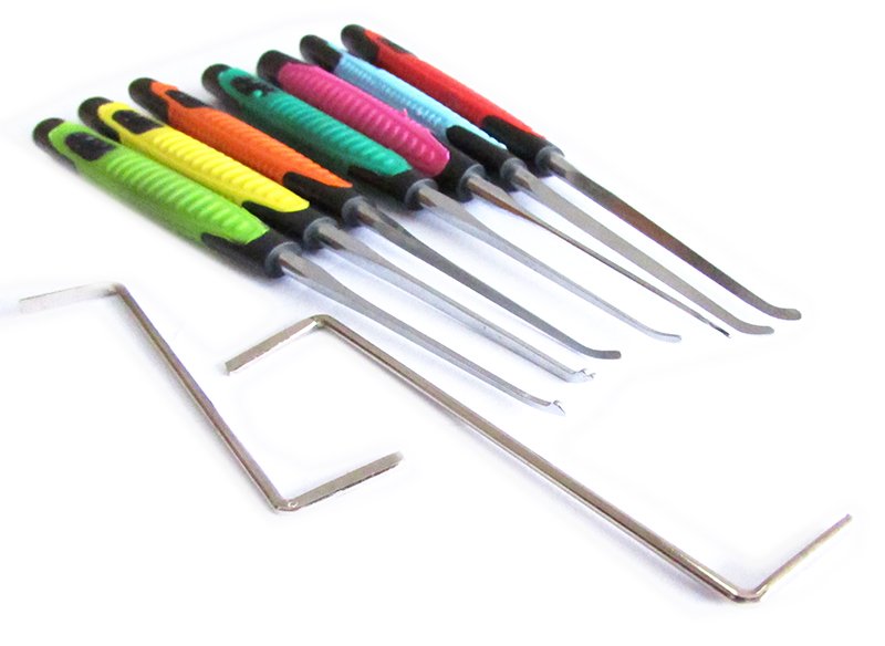 Bullkeys4's tweet image. Klom Lock Picks Tools Locksmith With Multicolor Handles with Two Wrenches for Top Quality Opener