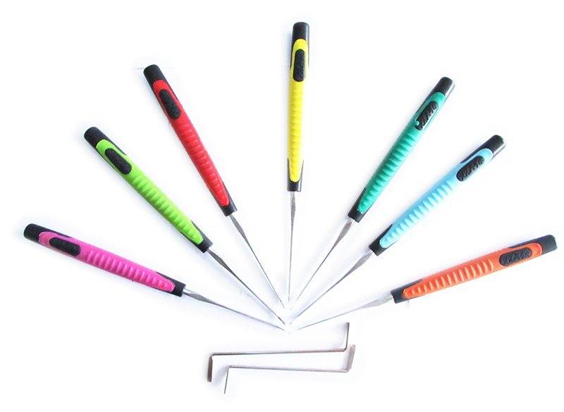 Bullkeys4's tweet image. Klom Lock Picks Tools Locksmith With Multicolor Handles with Two Wrenches for Top Quality Opener