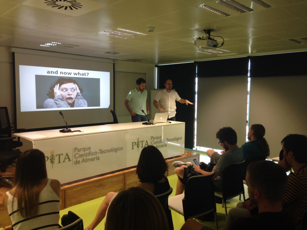 pitalmeria's tweet image. Experiencia de emprendedores @MobyteStudio: "Y ahora que?" con los alumnos de @startify7 de la @ualmeria