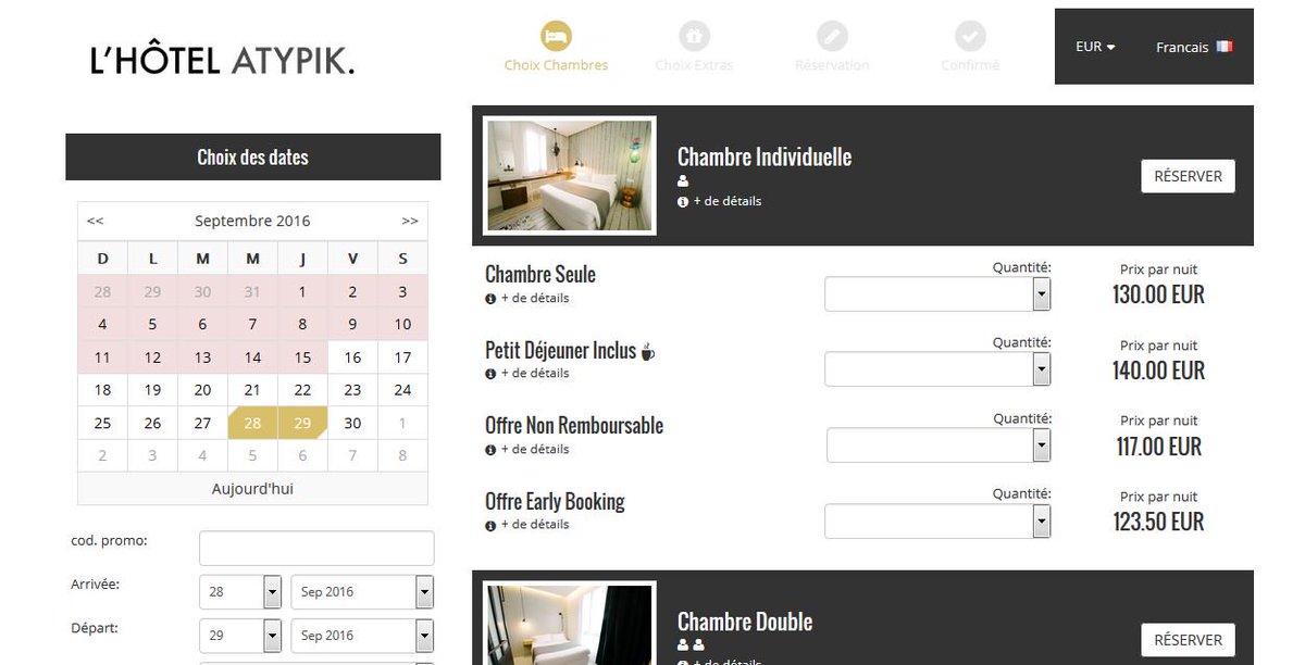 RoomCloud_FR's tweet photo. #RoomCloud est fier d'accompagner l'hotel #Atipik #Clichy dans son changement d'image. Nouveau Booking Engine! https://t.co/W3zKS2VyRL