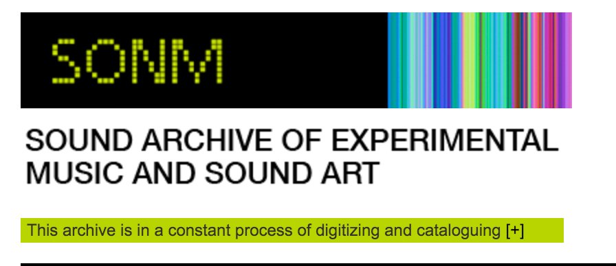 reaktorplayer's tweet image. SONM Sound Archive : bit.ly/2a91keQ  A nonprofit platform which supports experimental music &amp;amp; sonic art.