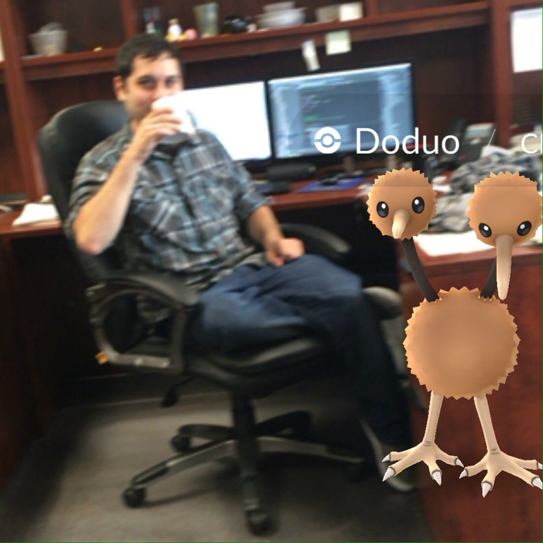widenet's tweet image. #PokemonGO has taken over the #WideNet office - even before morning coffee! @irvatino #officefun