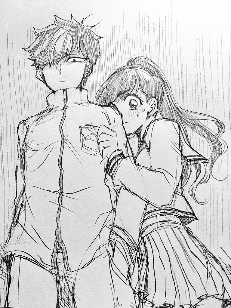 @tyara_aaa 白ランくんと白セーラーちゃん。一唐♀落書き。 