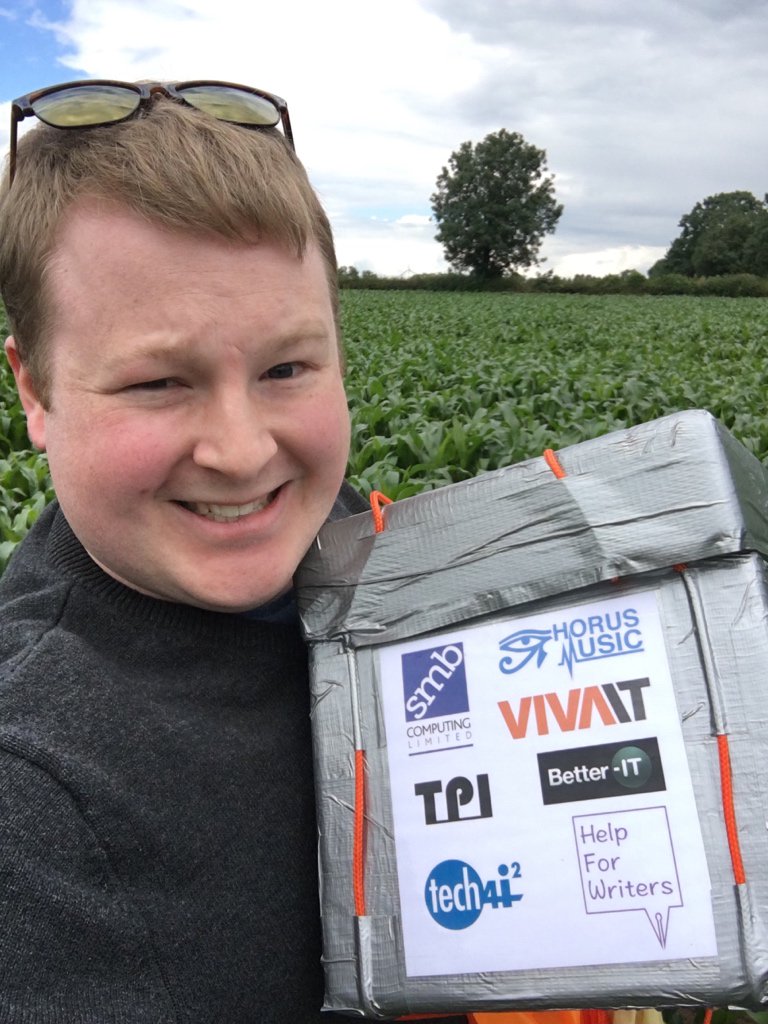 DockLeics's tweet photo. One obligatory, cheesy-grin photo from the middle of a very wet field near Market Harborough.. #spaceboxone https://t.co/QR4FgHkzst