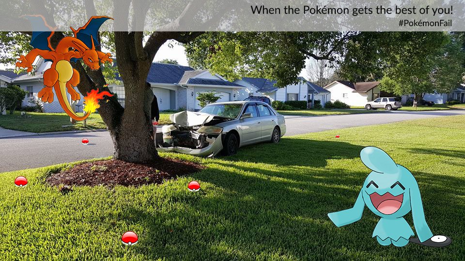 jhcollier's tweet image. DO NOT #PokemonGO and drive! #PokémonFail