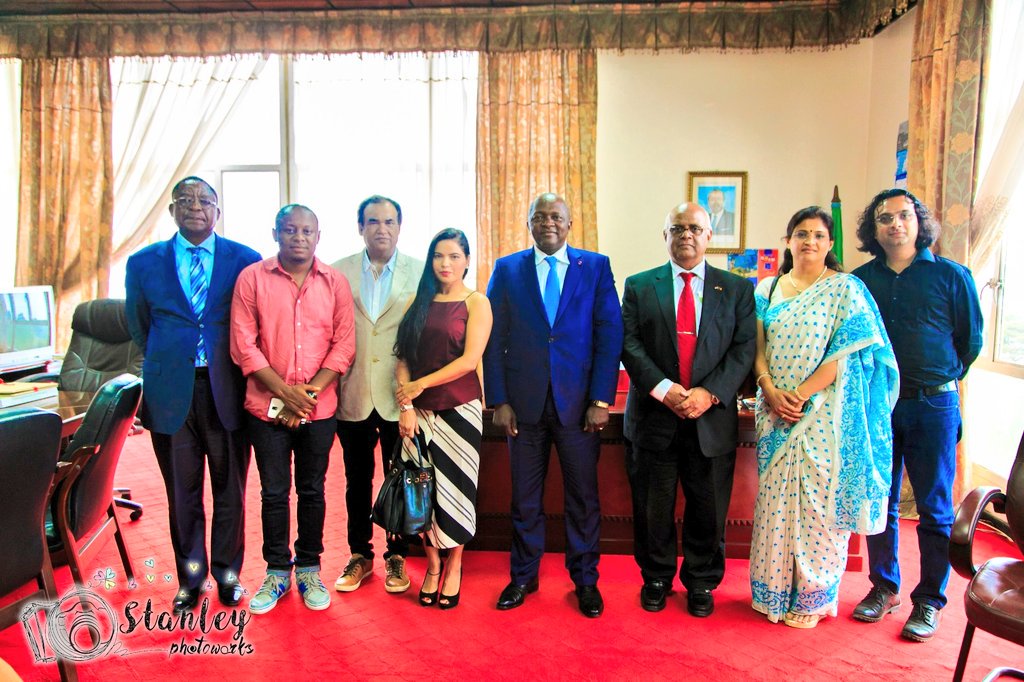The Indian delegation @ Camiff2016 &amp; India Ambassador Mr J. Rivers had a visit @ the Governor of SW office in Buea.