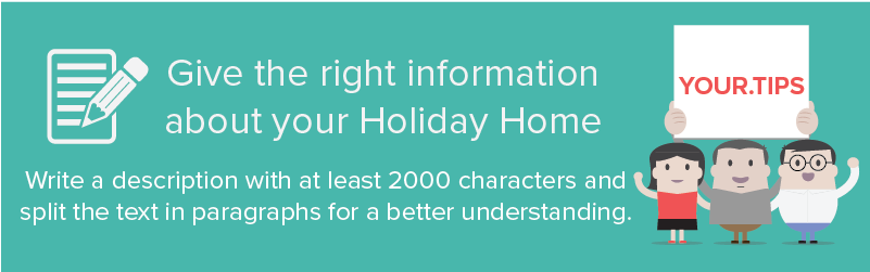 Your_Rentals's tweet image. #YourTips: Write a good #description, your guests will be grateful, and your #bookings will grow! #rentalsmanagement