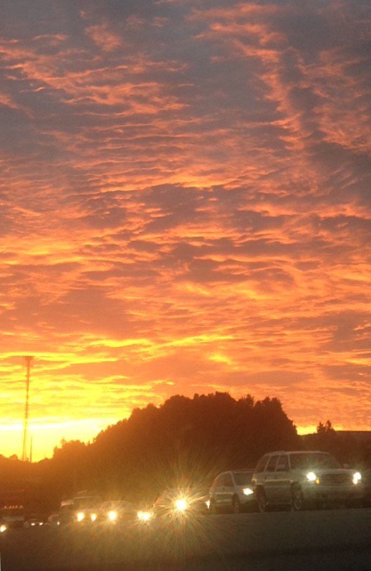 Caught this from the parking lot this morning.