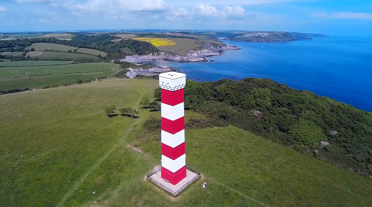 AboveCornwall's tweet photo. Admiring the Gribbin Tower, looking towards Polridmouth Beach, Fowey and Polruan.
@beauty_cornwall @Cornwall_Coast https://t.co/08uX2ct5gz