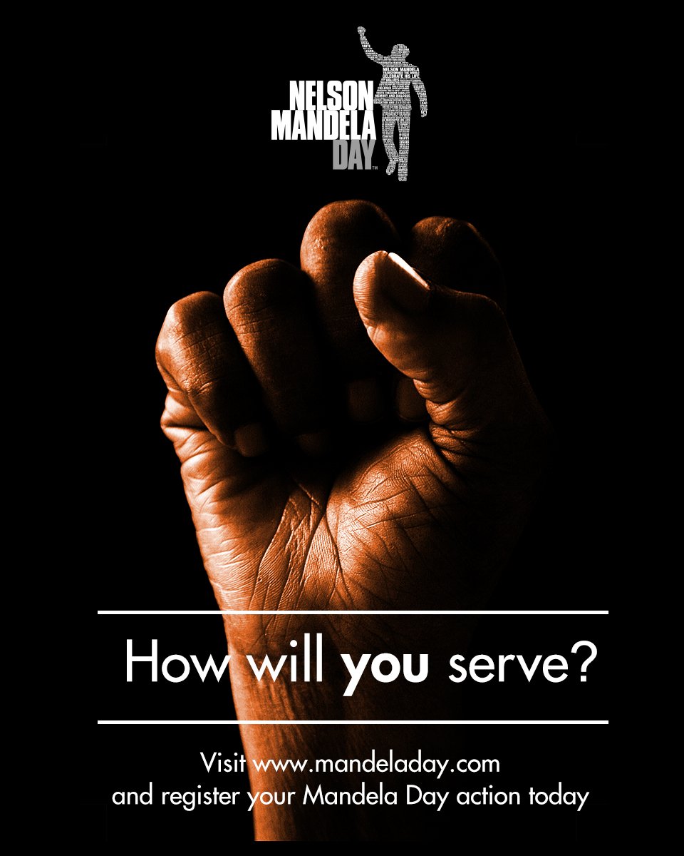 Make a difference in the life of someone less fortunate than you today, change the world for the better #MandelaDay