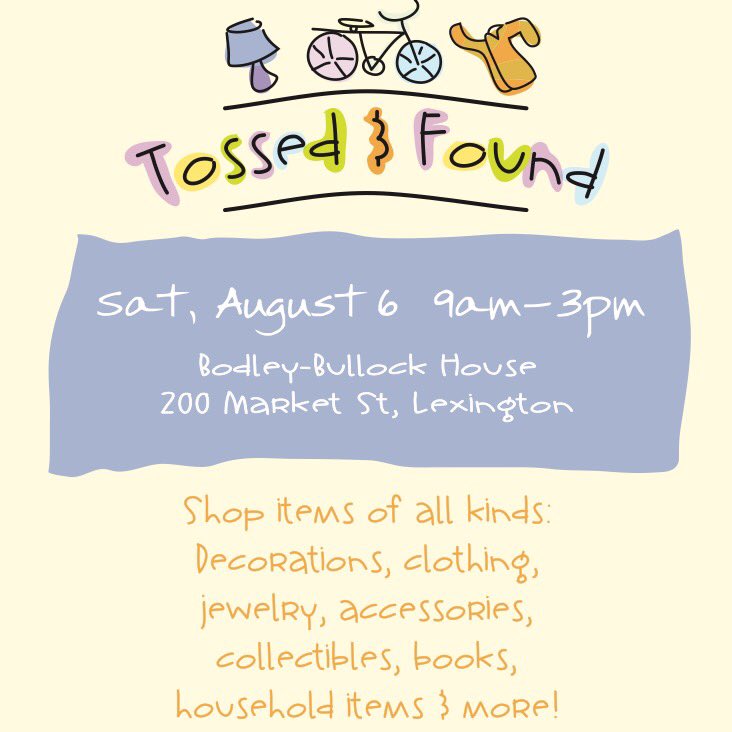 lexjrleague_bbh's tweet photo. Mark your calendars -- Tossed and Found is right around the corner! #jllex #jlltossedandfound https://t.co/zJGnV5v7Fb