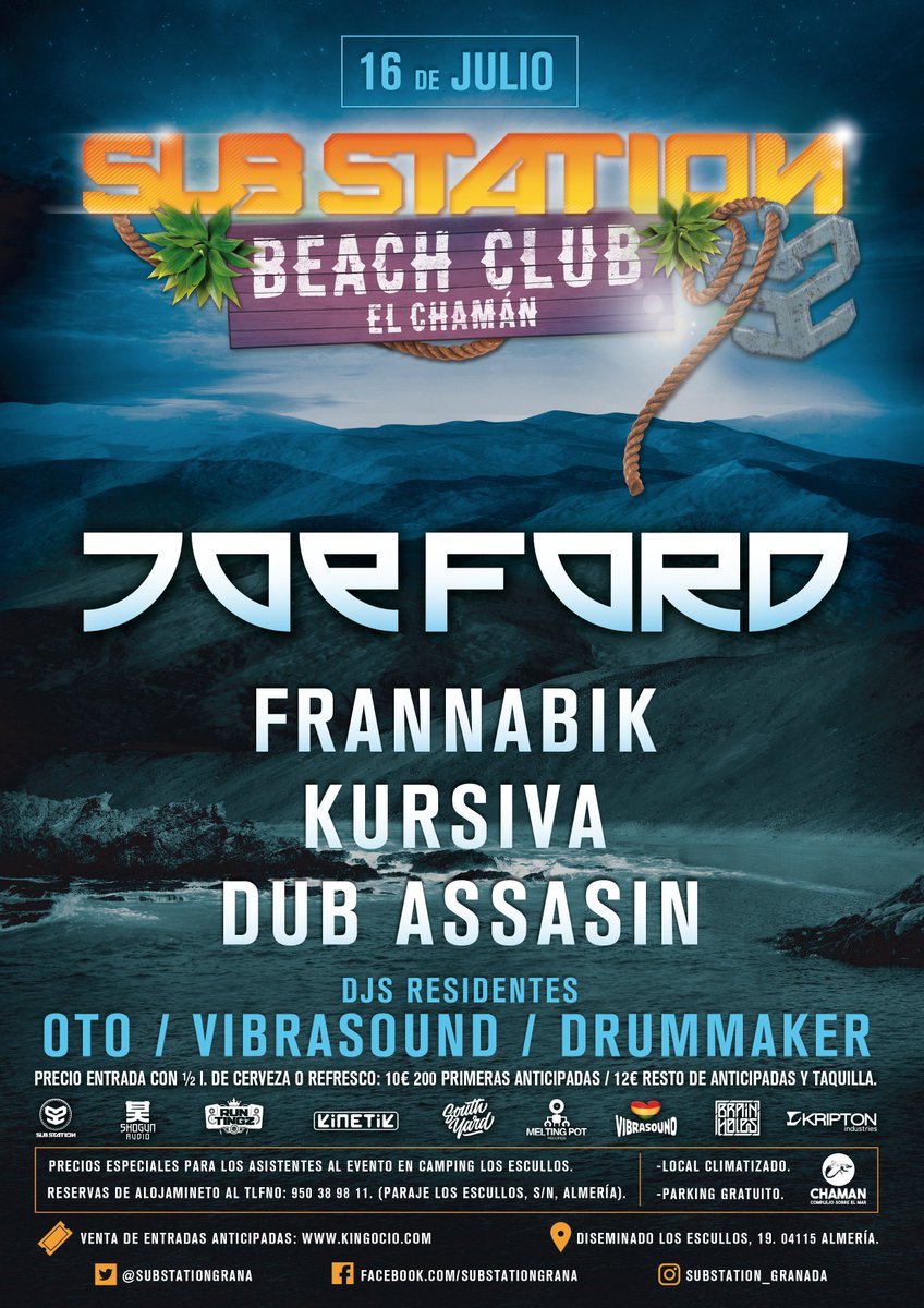 Este sábado estaremos con el gran <a href="/Joefordmusic/">Joefordmusic</a> <a href="/kursiva_music/">K U R S I V A</a> <a href="/oToDnb/">oTo dnb</a> <a href="/drummaker_/">drummaker</a> <a href="/Frannabik/">Frannabik</a>. Os esperamos!