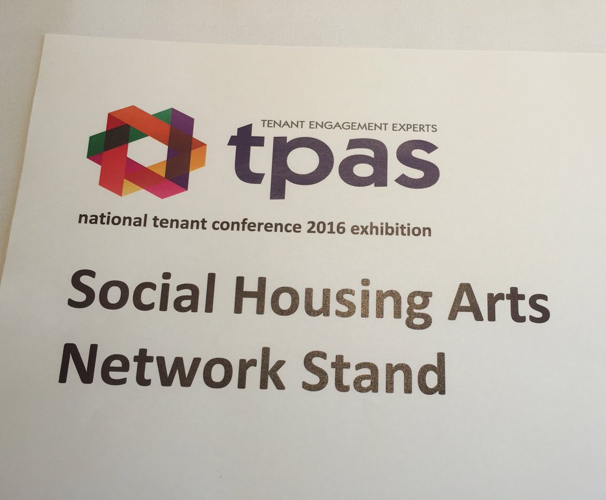 We are here #tpasconf16 giant pin and #art in #ukhousing on show so come and see us! @TPASJenny