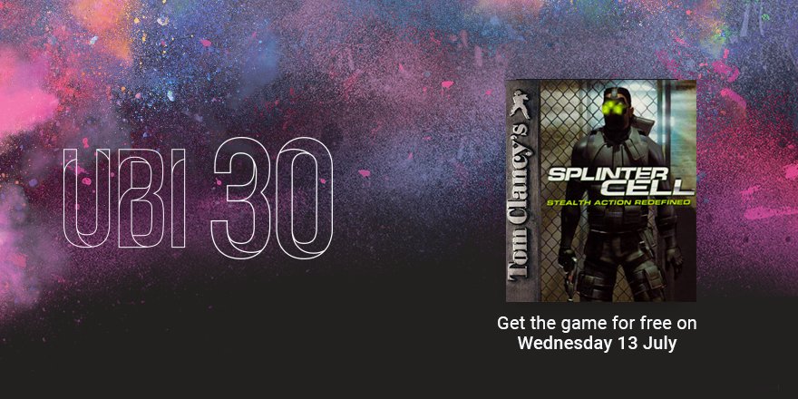 Ubisoft (@ubisoft) on Twitter photo Celebrate #Ubi30 & grab the original <a href="/SplinterCell/">SplinterCell</a> for free on PC via the <a href="/UbisoftClub/">Ubisoft Club ➡ Ubisoft Connect</a> >> ubisoftclub.com/ubi30 || Celebrate #Ubi30 & grab the original <a href="/SplinterCell/">SplinterCell</a> for free on PC via the <a href="/UbisoftClub/">Ubisoft Club ➡ Ubisoft Connect</a> >> ubisoftclub.com/ubi30 ||