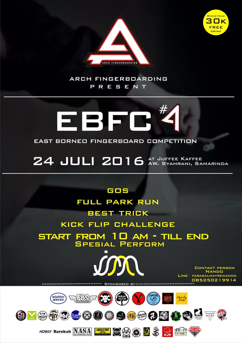 ArchFingerboard's tweet photo. EBFC #4 
Date : 24 Juli 2016
Location : @juffesamarinda 
CP : Nando (farasalmayrenando)
085250219914 https://t.co/seYmVtXTWA