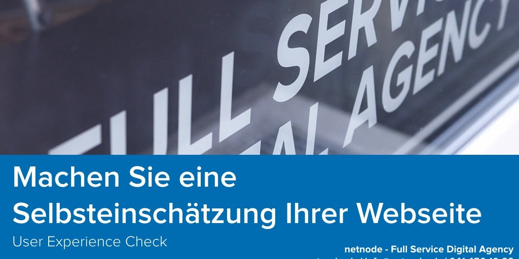 netnode's tweet photo. Wissen Sie, was auf Ihrer #Webseite funktioniert? Jetzt den #UX Check selber durchführen: https://t.co/IlbZV7aBDE https://t.co/DxZFgNTfBC