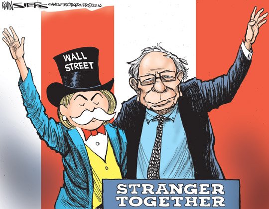 KevinSiers's tweet photo. Bernie Sanders' Clinton endorsement: https://t.co/xCwQnOJbta #charobs #berniehillary https://t.co/KG07d66he9
