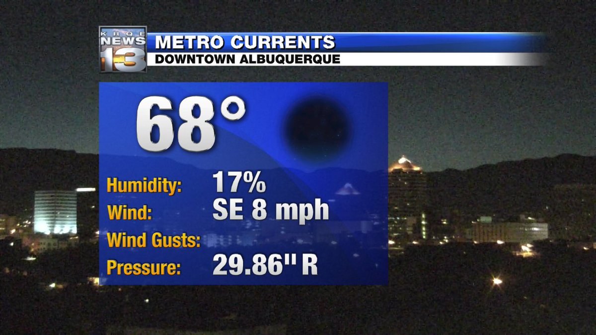 KristenCurrieTV's tweet image. Good morning! A cooler start to our day compared to yesterday. Here's a look at #ABQ's 5AM currents:
