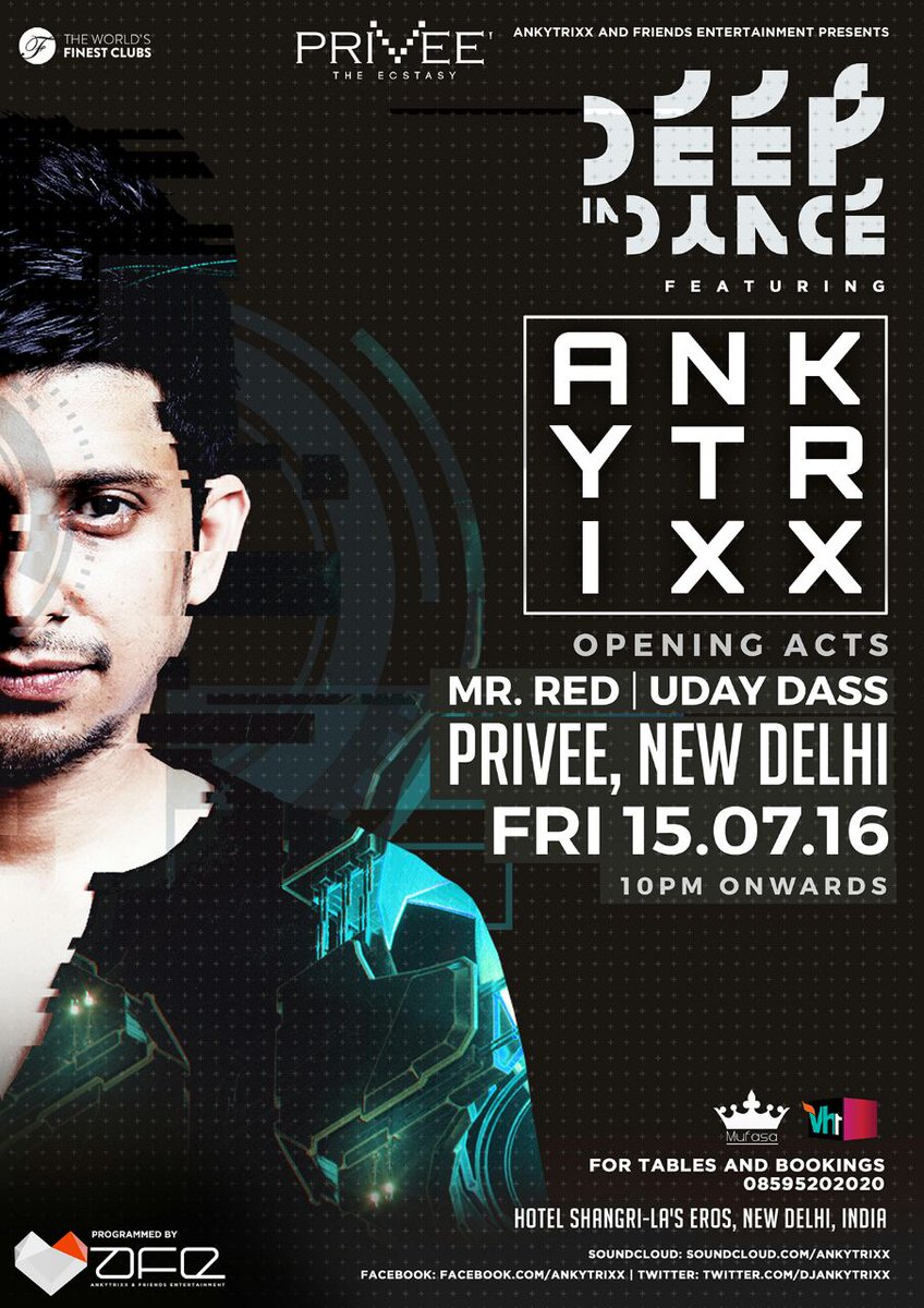 CMEindia's tweet image. #Delhi - Are you all set to go #DeepInDance with @djankytrixx this Friday?