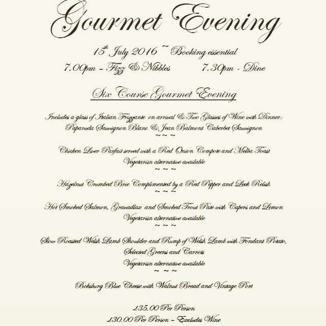 Fri 15th July. #tourism #finedining #tastermenu @TheChirkButcher <a href="/ChirkTroutFarm/">Chirk Trout Farm </a> <a href="/FineDiningLover/">Fine Dining Lovers</a> <a href="/finediningguide/">fine dining guide</a>