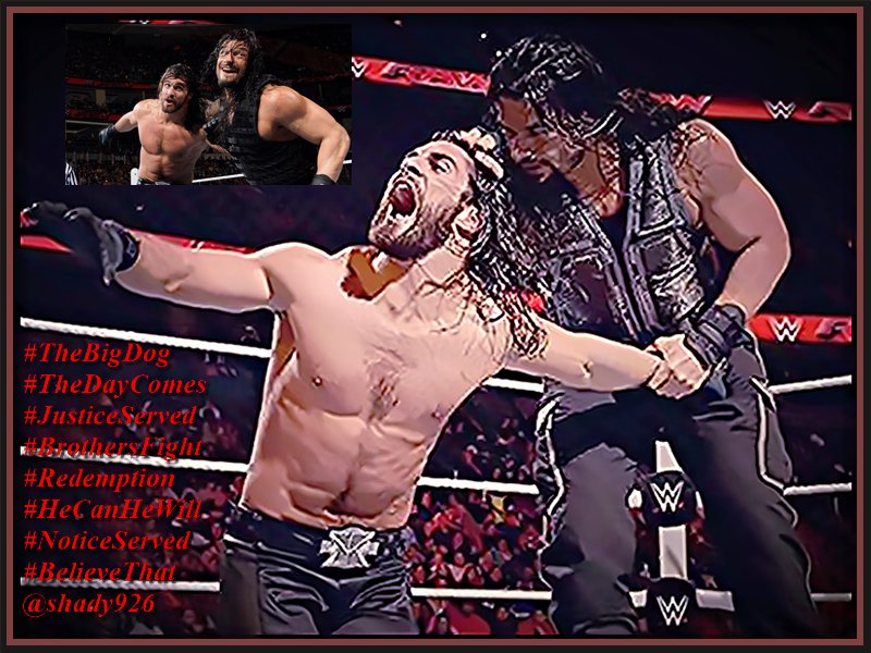 Shady926's tweet photo. I want Roman an Seth on the same show..Torment the hell out of Seth..All that trash talking he did..#RomanKicksAss https://t.co/uHSrOKhhUV