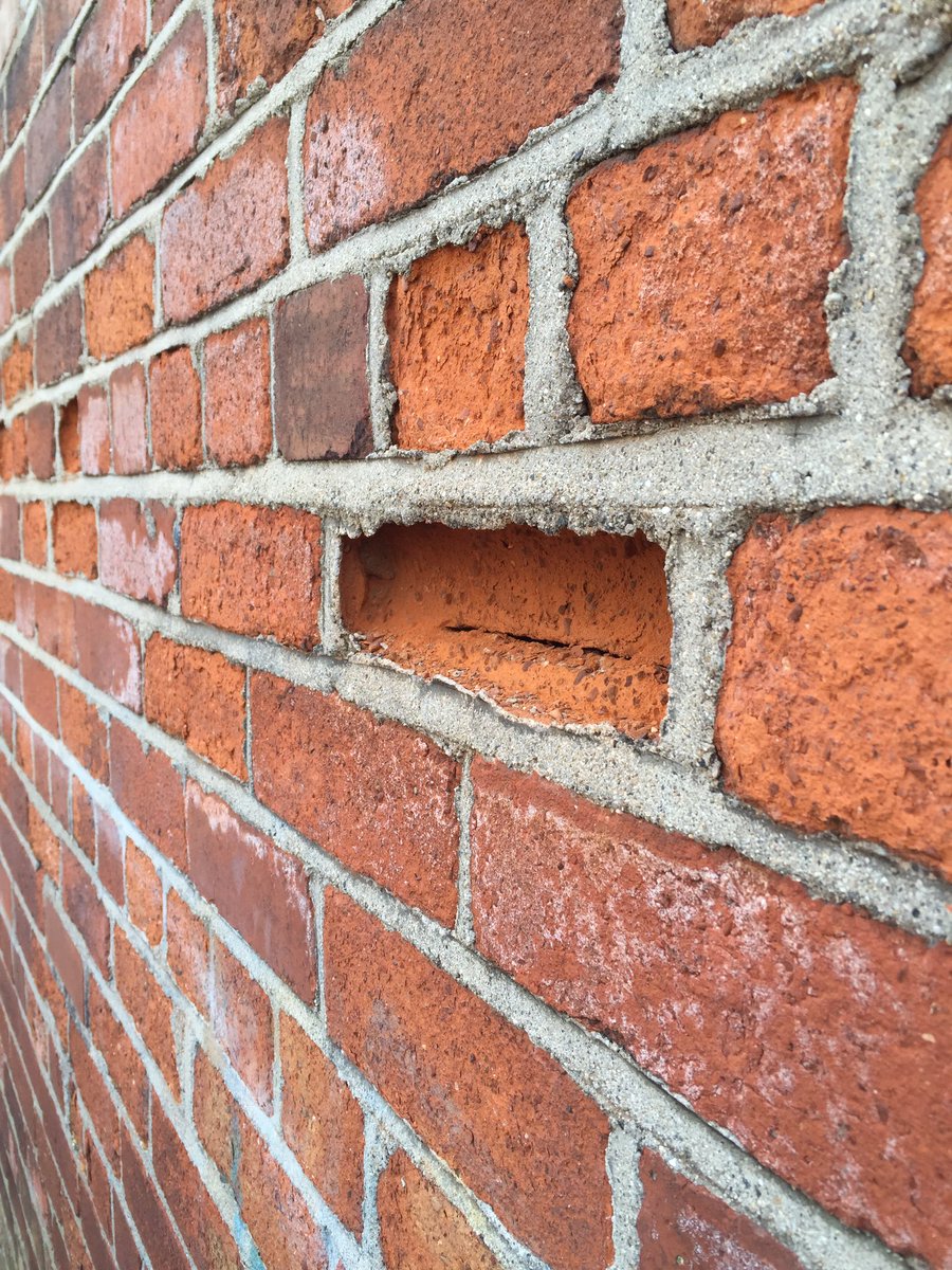 Sand Cement Mortar VS Brick - only one winner here. Shows importance of getting mortar spec right.