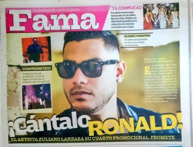 douglasjmp's tweet photo. Hoy en @midiariozulia @ronaldborjas #DaCapoRB Maracaibo #cantalo @gochomusicvzla @rongosling https://t.co/BEzysVEllX