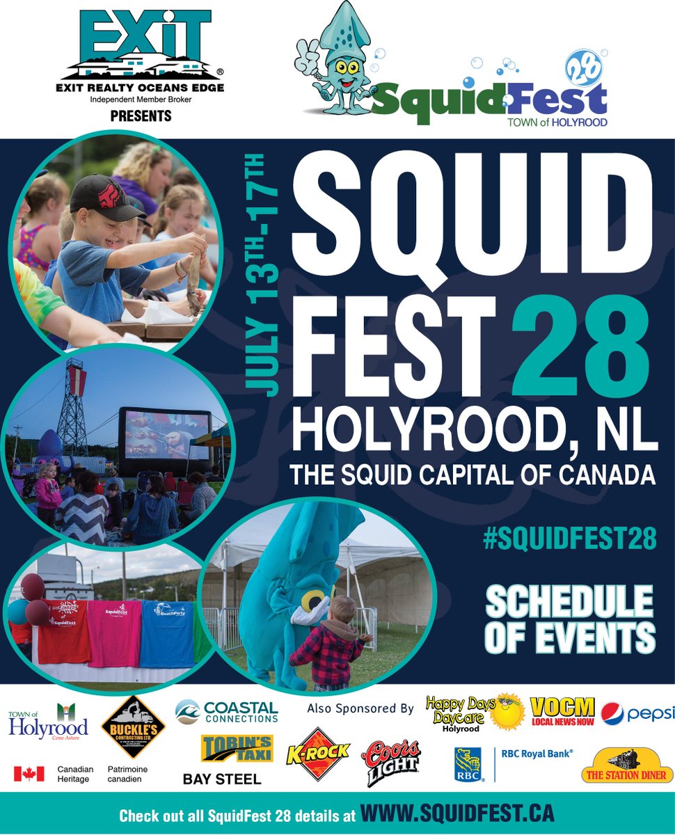 Happy #SquidFest28! Our #SquidFest28 opening is a GO today 1pm at Holy Cross Park! Don't forget your Squid Hat!