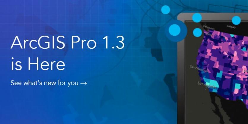 Esri's tweet photo. Take a look at what's new &amp; improved in #ArcGIS Pro 1.3 https://t.co/j70EEH0qCE #GIS #Maps #Data https://t.co/UfoUlD25L5