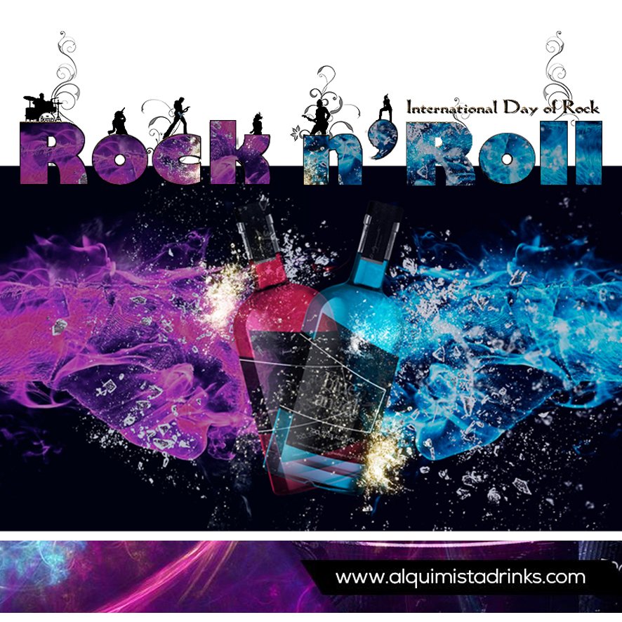 Larga vida al rock&amp;roll !!! Hoy brindamos por el #DiaMundialDelRock con #AlquimistaDrinks ;) #Gin #music #Enjoy