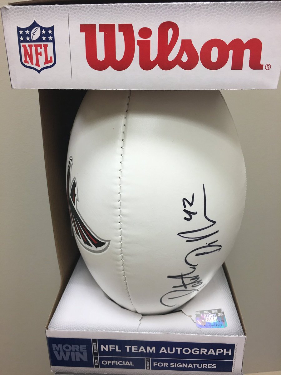 AtlantaFalcons's tweet image. #NationalGiveSomethingAway Day wouldn't be complete without a ball from ProBowler @PatDiMarco42. RT to enter to win.