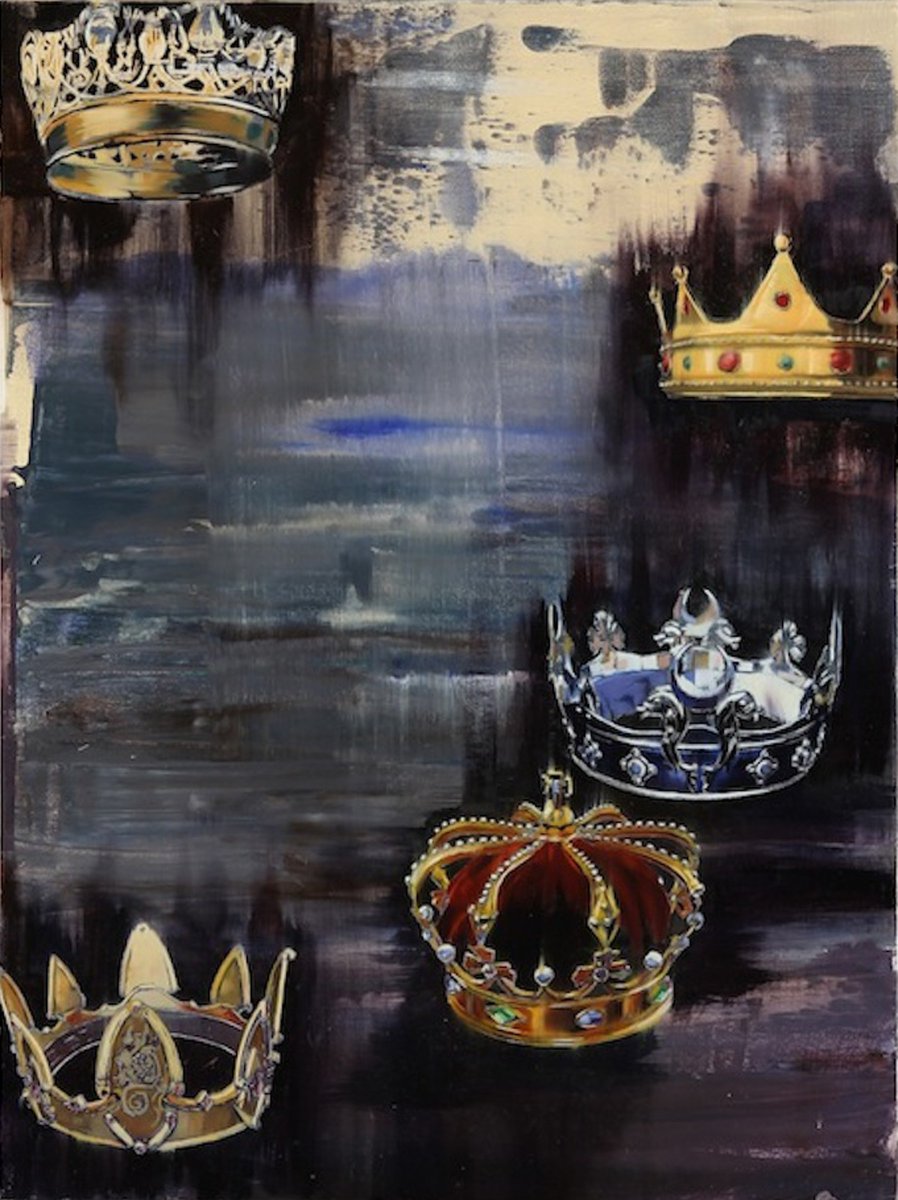 CC_Contemporary's tweet photo. #DouglasSchneider #goldgalleryboston #fallingcrowns #painting https://t.co/2TS7tU03O7
