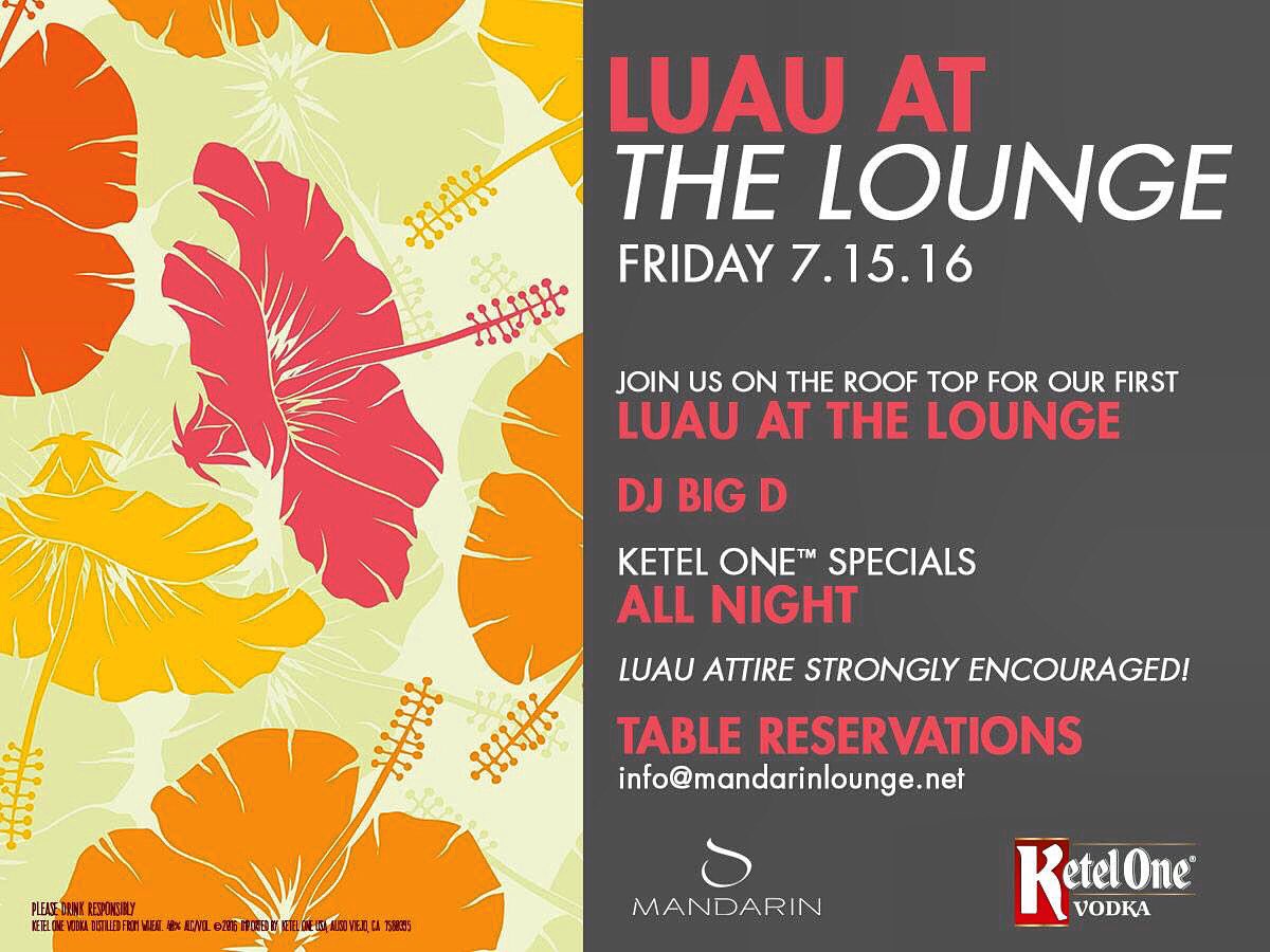MandarinLounge's tweet photo. Just two days till our first ever #luauatthelounge!! Join us on the patio this Friday night! https://t.co/cwsSKUWNfn