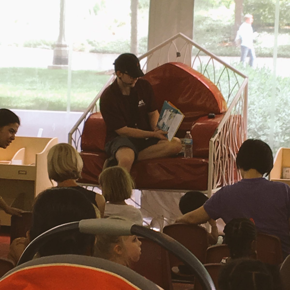 The reading circle is every day at 11 am. We have a special book giveaway every Wednesday for Read All About It.