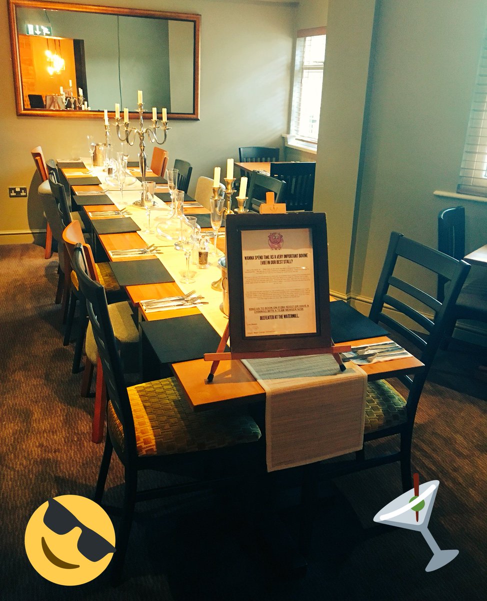 An amazing room for 10-12 personalised service and ready for a VIP! #watermill #nocharge