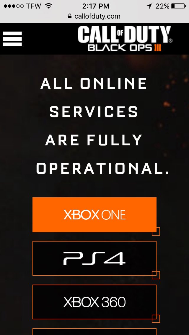 turdmuffin67's tweet photo. @Treyarch fix the fuckings servers you lying sacks of shit https://t.co/F2L85kCF0c