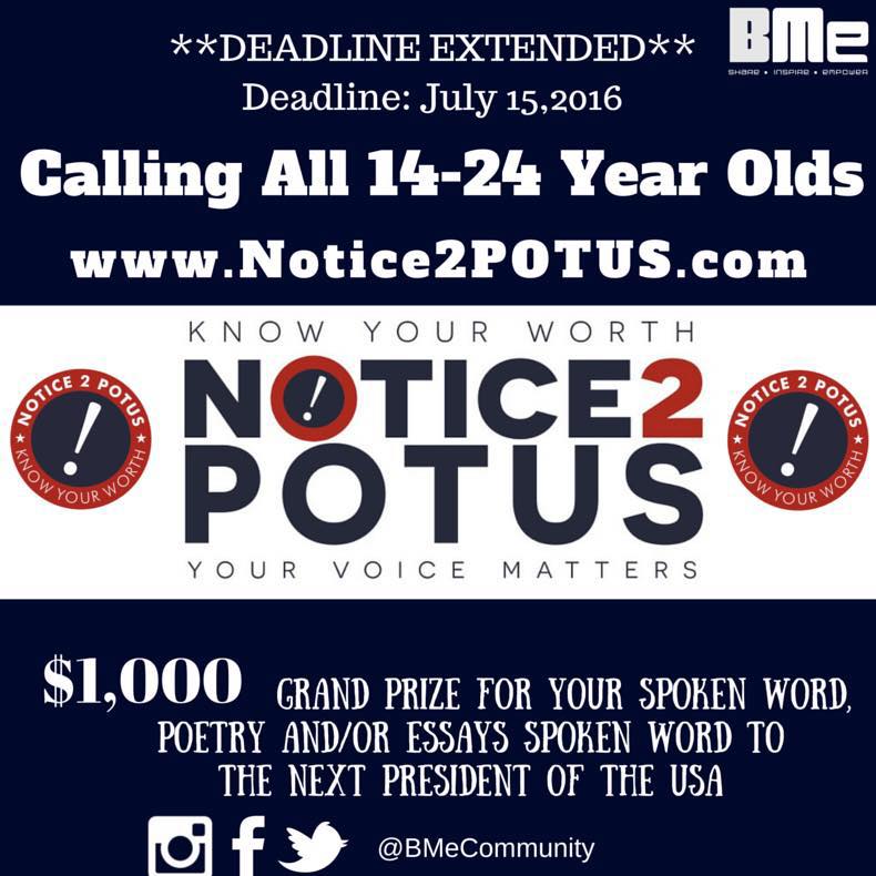 GreaterDayAhead's tweet photo. We want all youth and young adults to speak out. Let us hear you. #notice2potus #bettertogether @BMeCommunity https://t.co/wbAjR5Zwi9