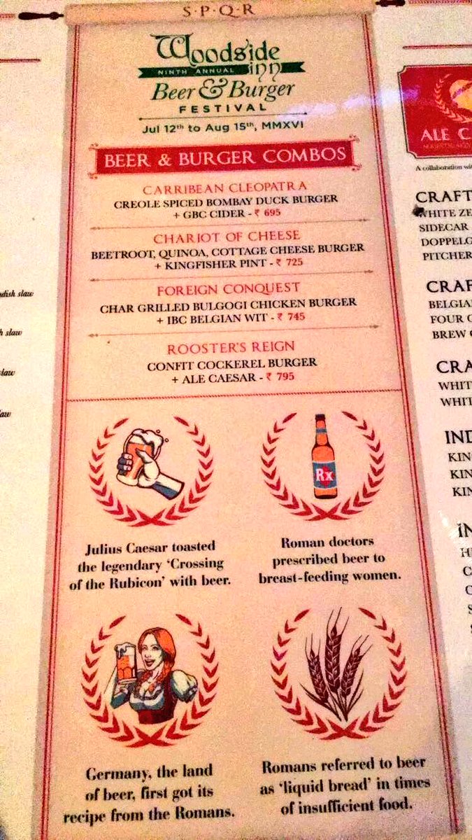 shiladitya's tweet photo. Awesome selection of all new menu of food and beers at the @WoodsideMumbai #BnBFest2016 #AleCaesar so much to try! https://t.co/SxN0vNu0re