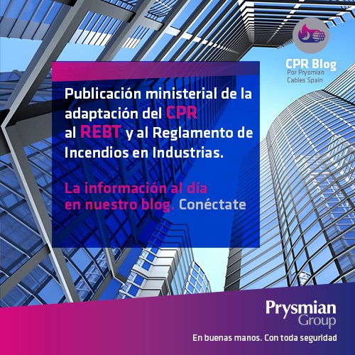 Publicación ministerial adaptación #CPR al #REBT y #Reglamento de Incendios en Industrias goo.gl/2T3nU5