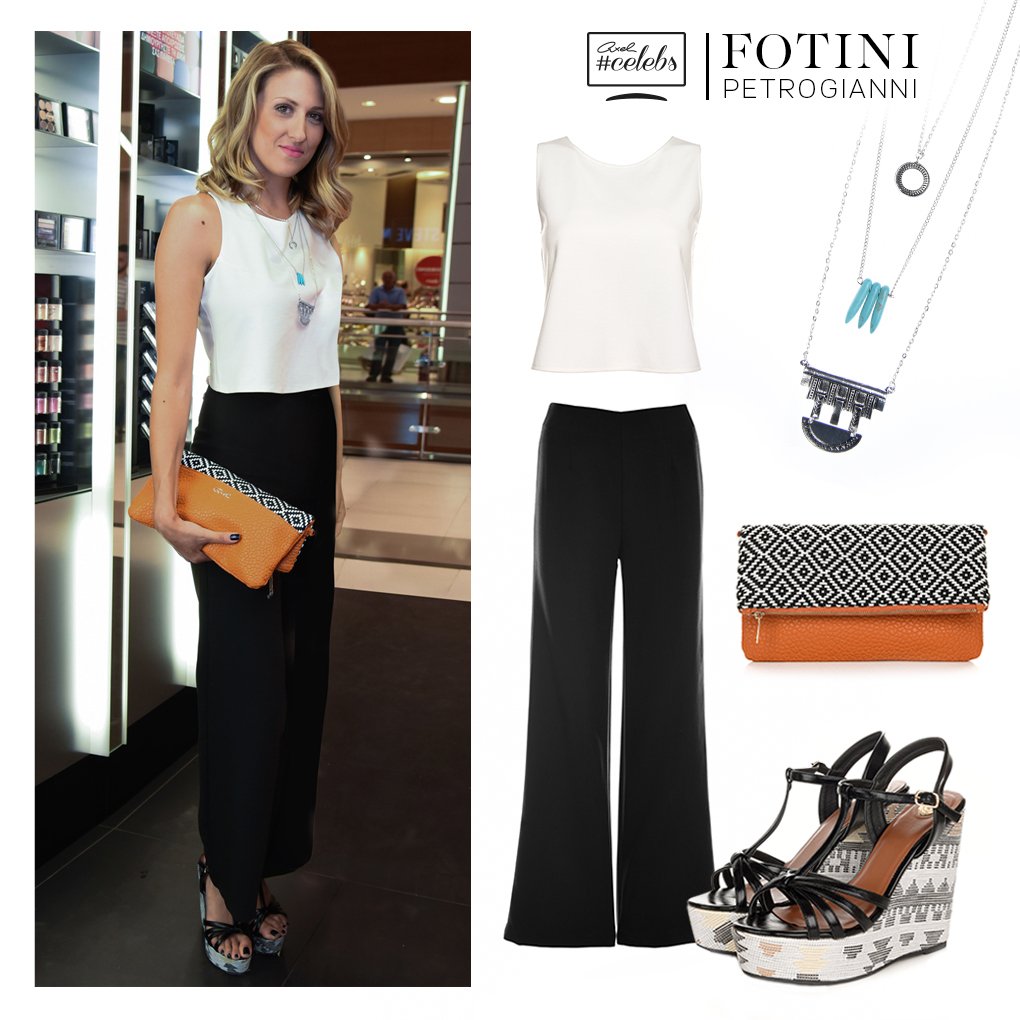 Axel_Accessorie's tweet photo. @fotaki_on_off_ made a black and white combination,with ethnic patterned accessories. #Axel  https://t.co/uIaQfiPdre https://t.co/lzX4sFup08