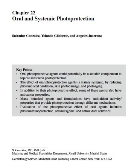 Salva_Gon_Rod's tweet photo. PRINCIPLES AND PRACTICE OF PHOTOPROTECTION
Fotoprotección oral como complemento de la fotoprotección tópica https://t.co/BW5yByjA2J